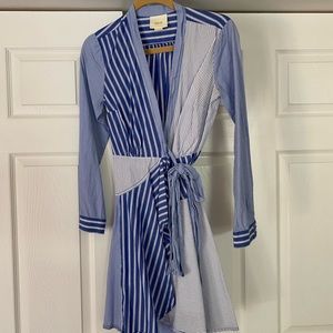 Maeve blue wrap dress